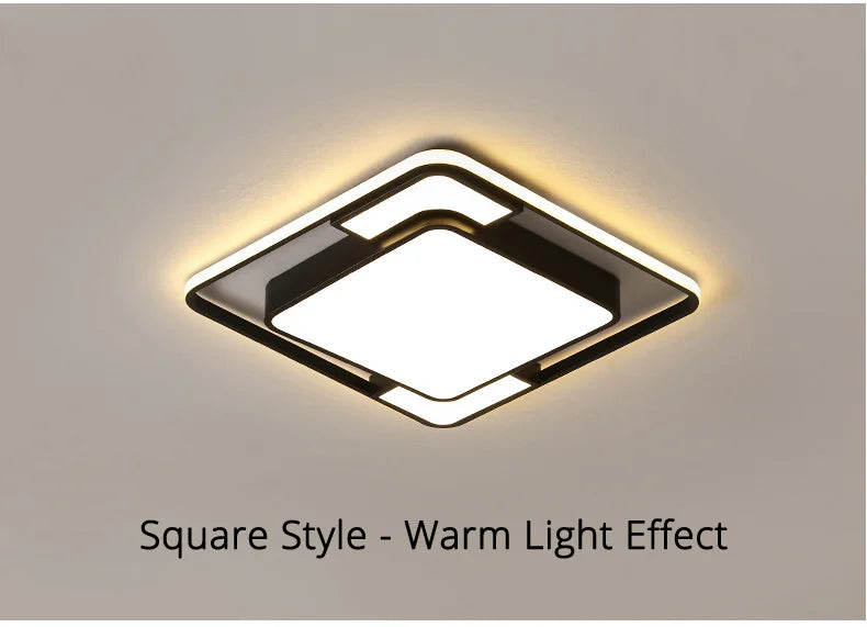 Plafonnier LED Moderne Métal Dimmable + Télécommande