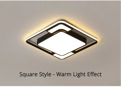 Plafonnier LED Moderne Métal Dimmable + Télécommande