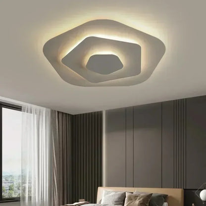 Plafonnier LED Moderne Blanc Acrylique Grande Surface | Style Nordique