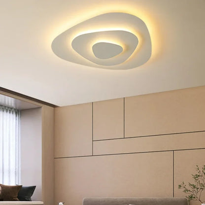 Plafonnier LED Moderne Blanc Acrylique Grande Surface | Style Nordique