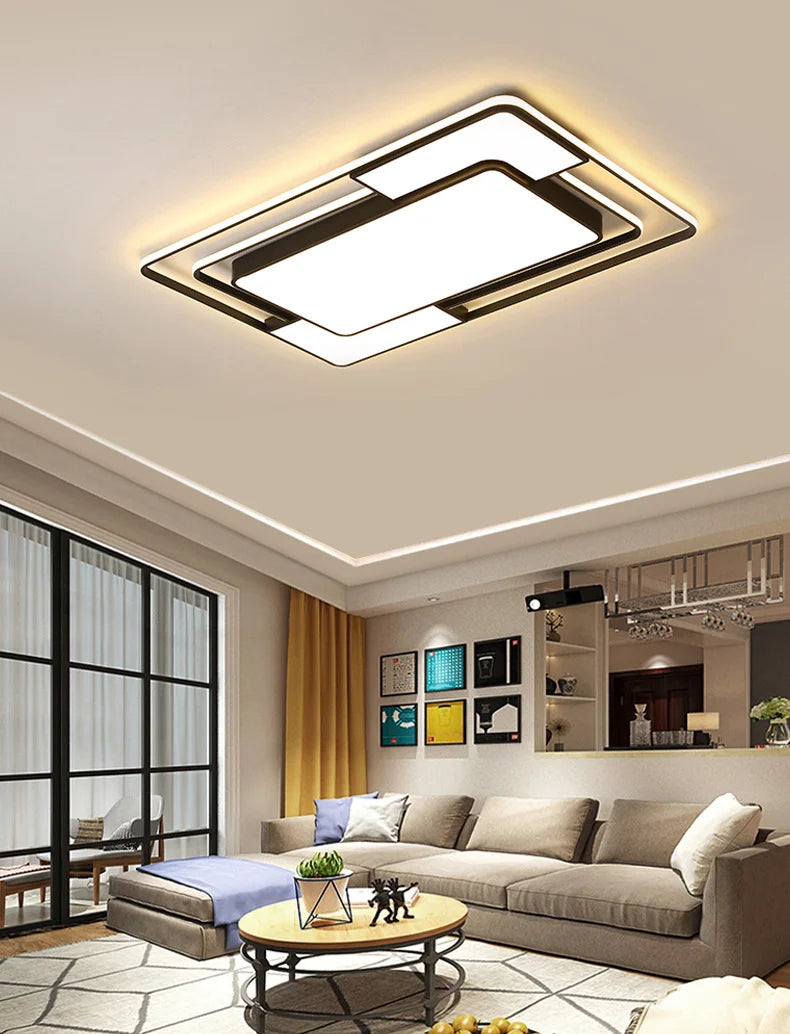Plafonnier LED Moderne Métal Dimmable + Télécommande