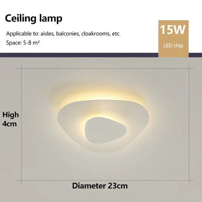 Plafonnier LED Moderne Blanc Acrylique Grande Surface | Style Nordique