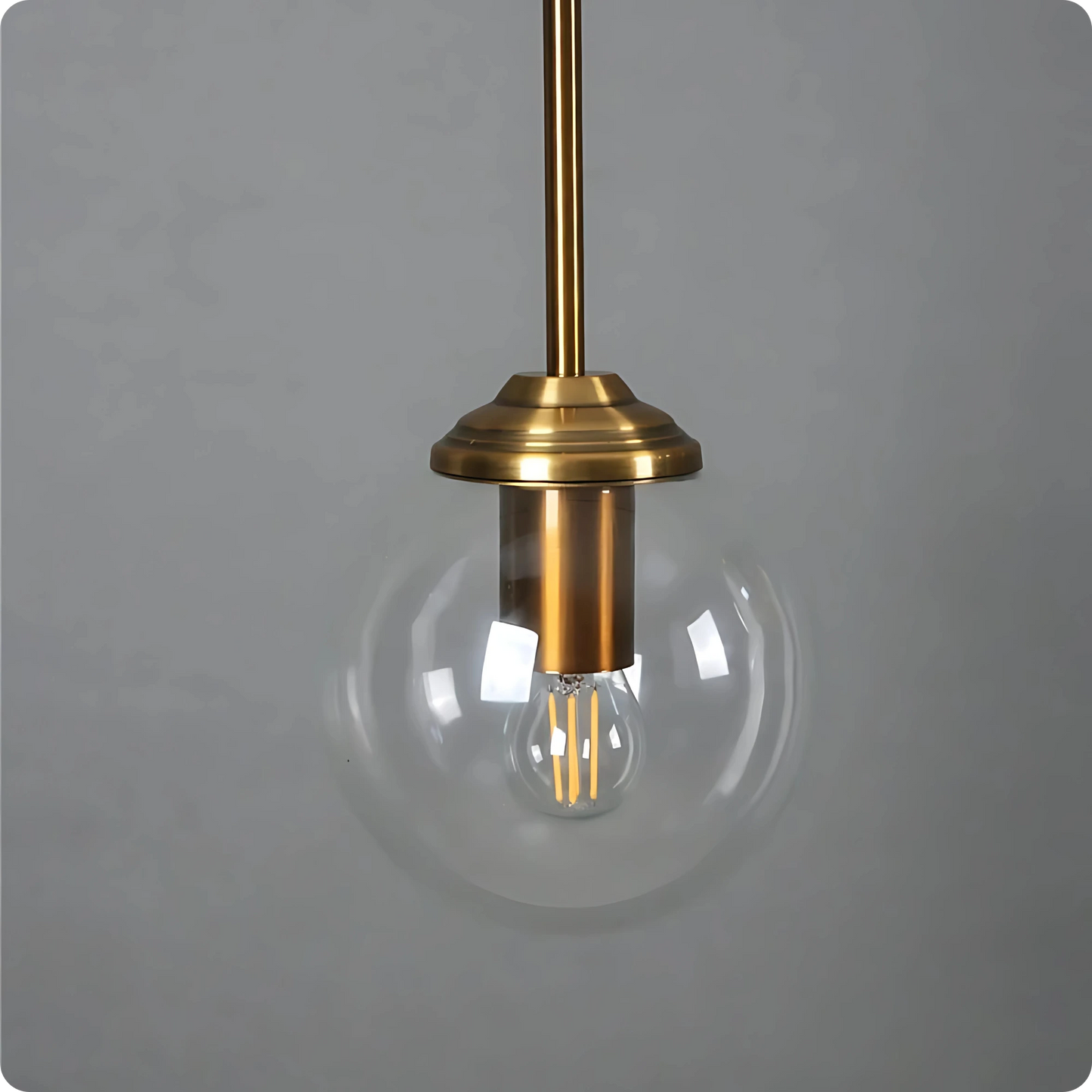 Plafonnier Boule Gris Fumé - Suspension Moderne Style Nordique - PlafonnierDeco