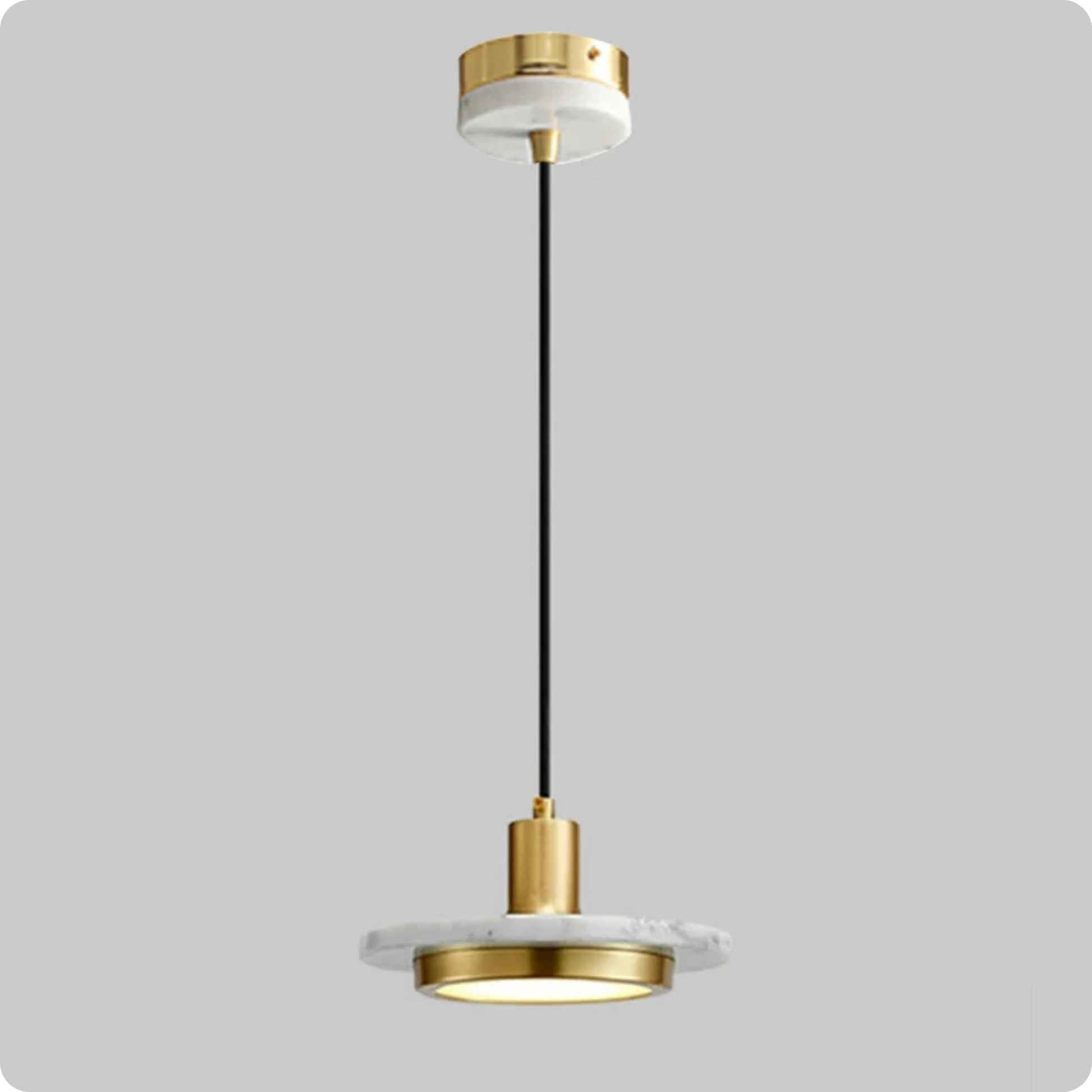 Suspension Moderne en Marbre LED Lumière Chaude 12W - PlafonnierDeco