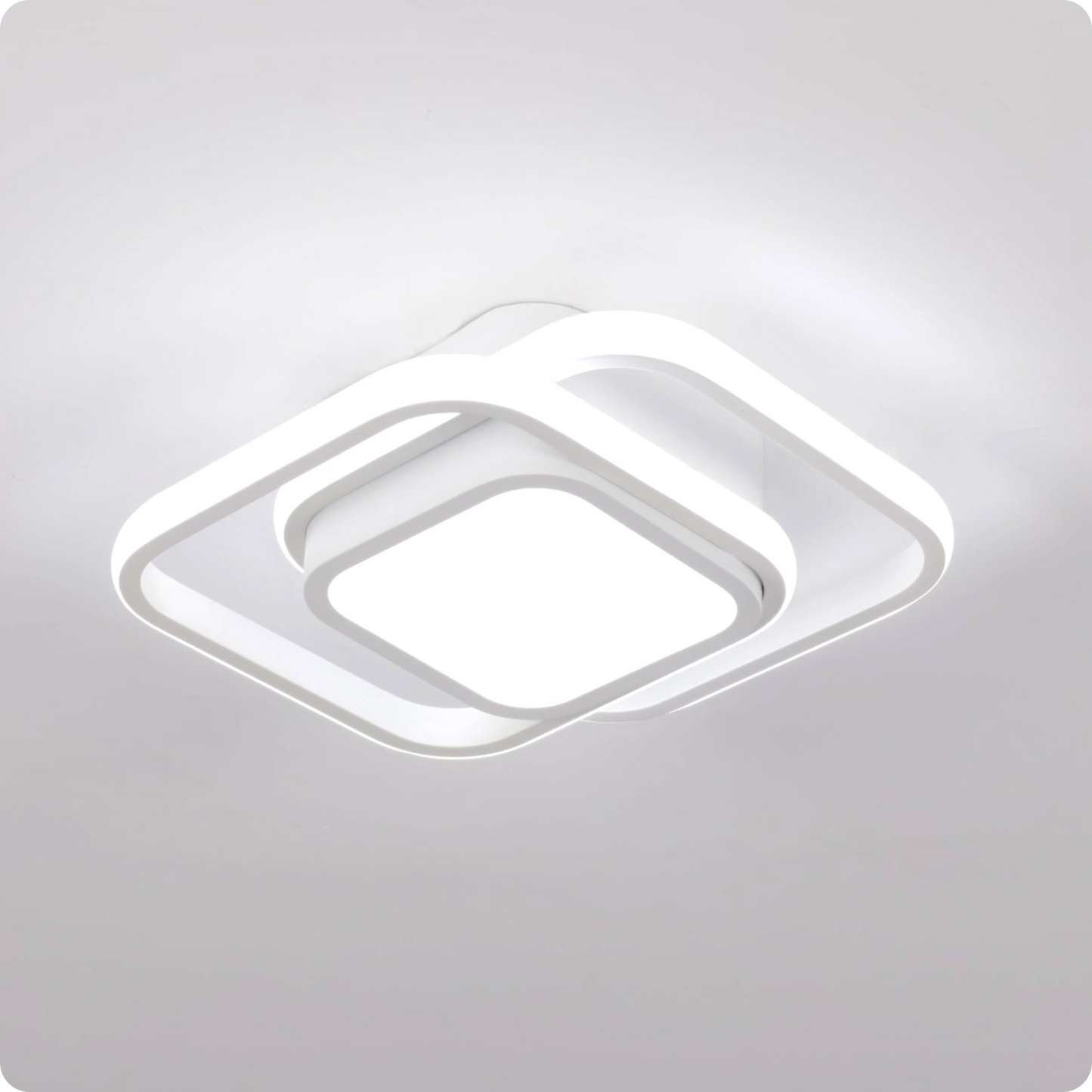 Plafonnier LED Moderne Blanc Métal Acrylique Compact - PlafonnierDeco