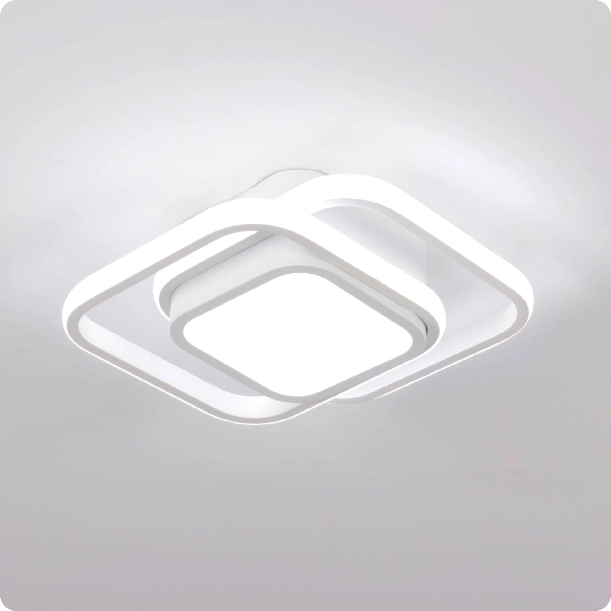 Plafonnier LED Moderne Blanc Métal Acrylique Compact - PlafonnierDeco