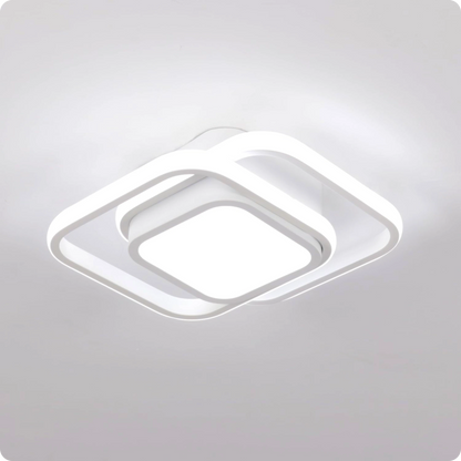 Plafonnier LED Moderne Blanc Métal Acrylique Compact - PlafonnierDeco