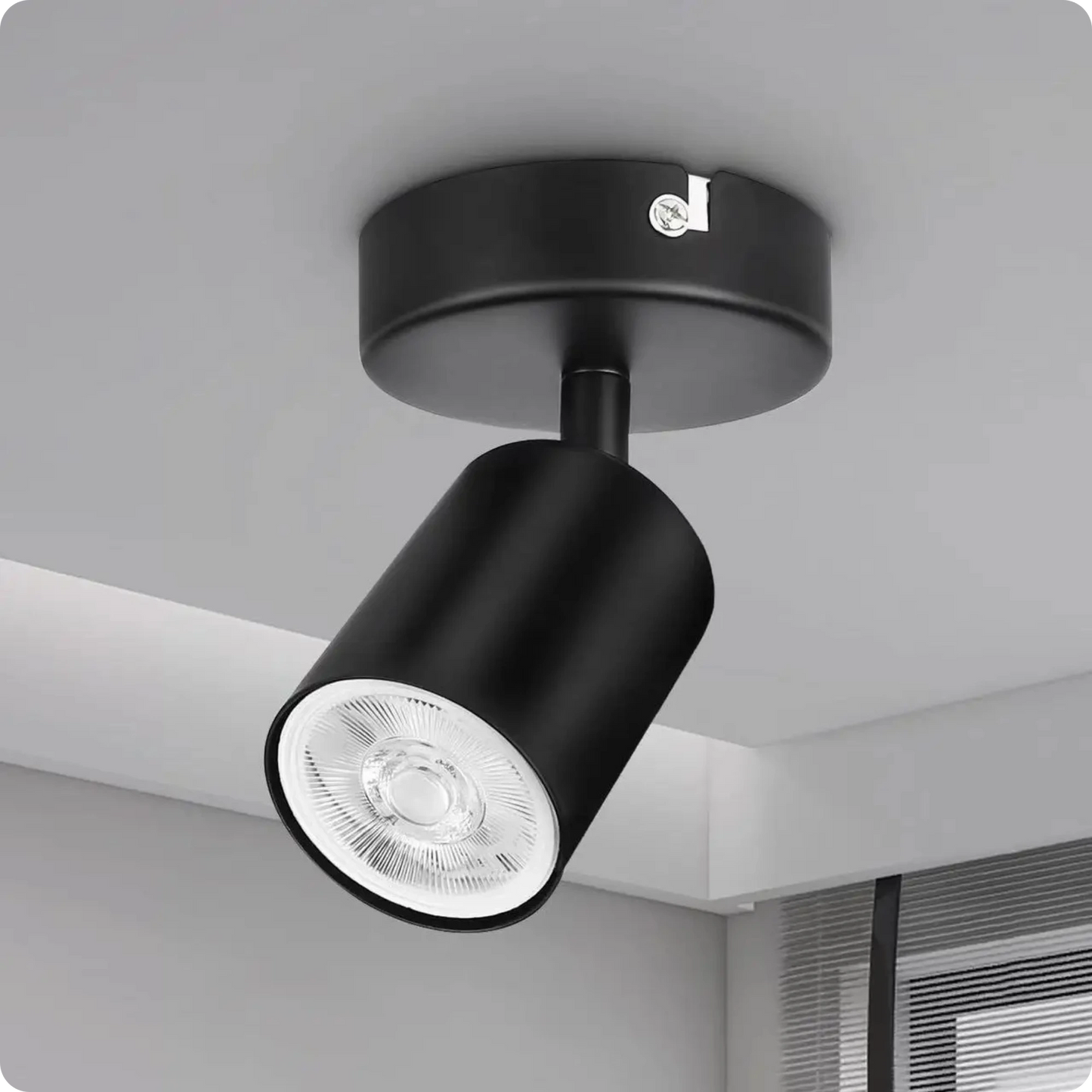 Plafonnier Design Noir Éco-Énergie GU10 Métal pour Intérieur Moderne - PlafonnierDeco