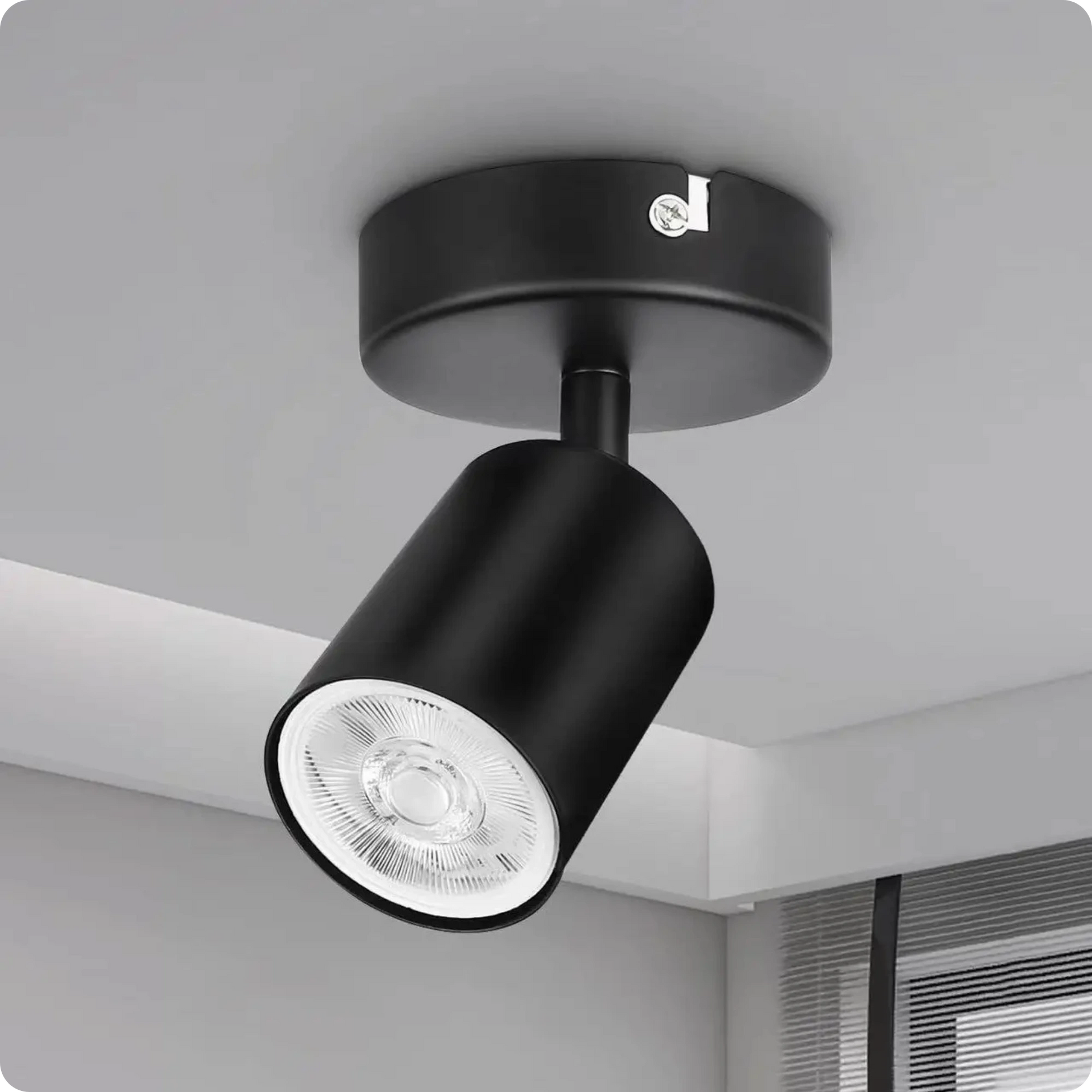 Plafonnier Design Noir Éco-Énergie GU10 Métal pour Intérieur Moderne - PlafonnierDeco