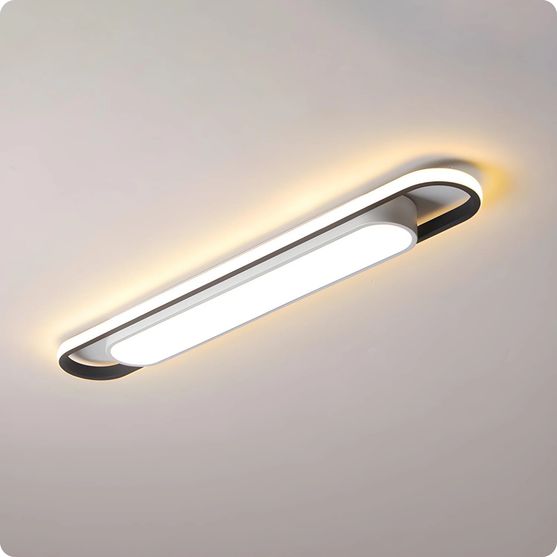 Plafonnier LED minimaliste moderne avec bandes lumineuses - PlafonnierDeco