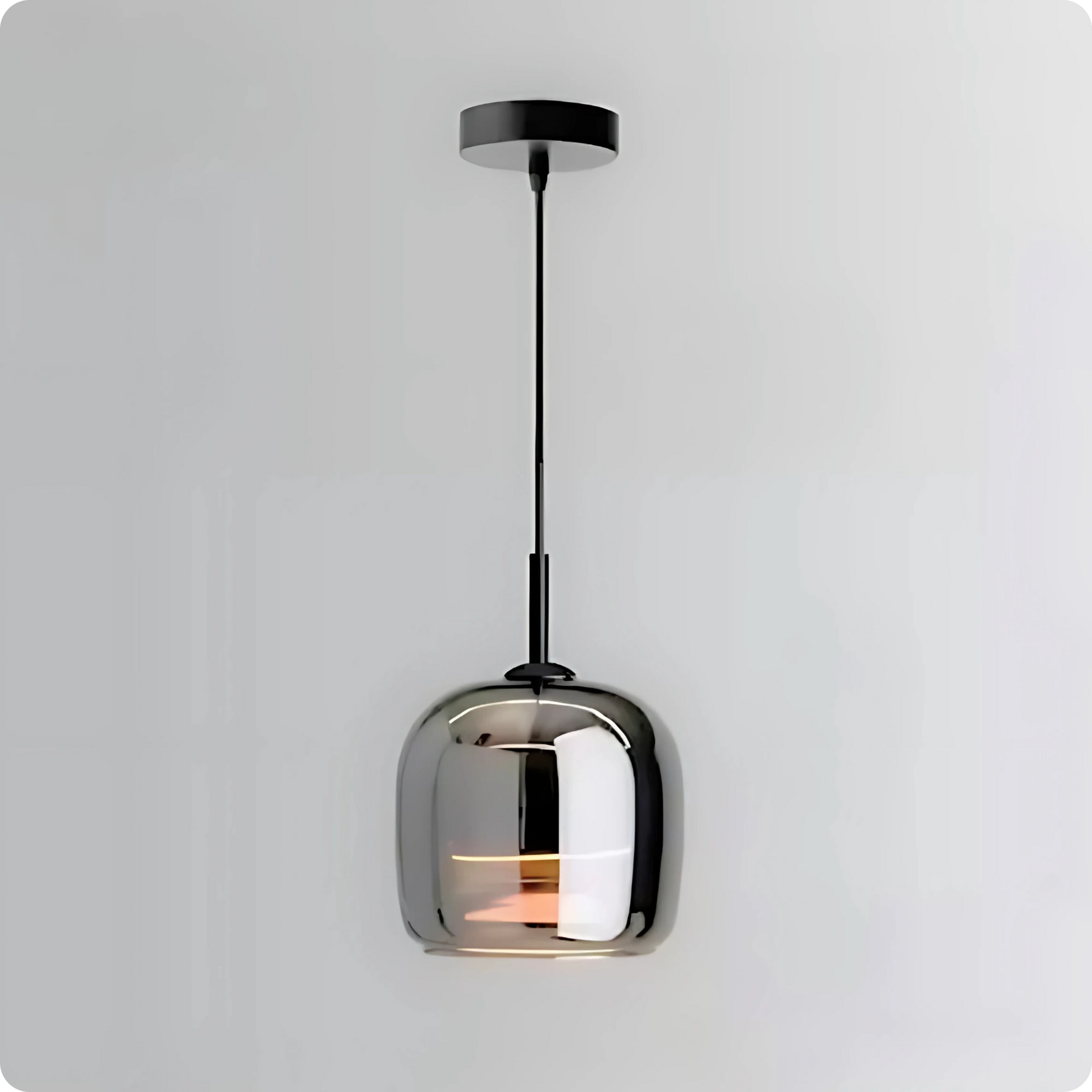 Plafonnier Suspension Design Verre Fumé LED à Intensité Réglable - PlafonnierDeco