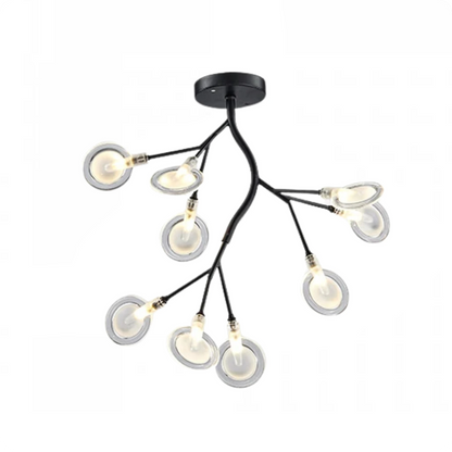 Plafonnier design contemporain avec têtes de fleurs LED - PlafonnierDeco