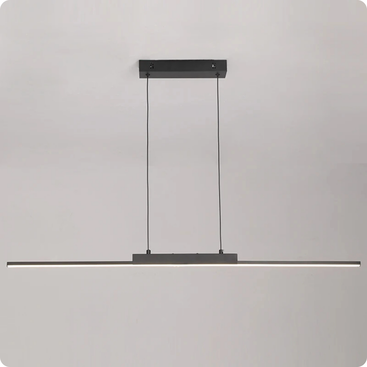 Plafonnier Allongé Noir Aluminium LED Intérieur Moderne 26W - PlafonnierDeco