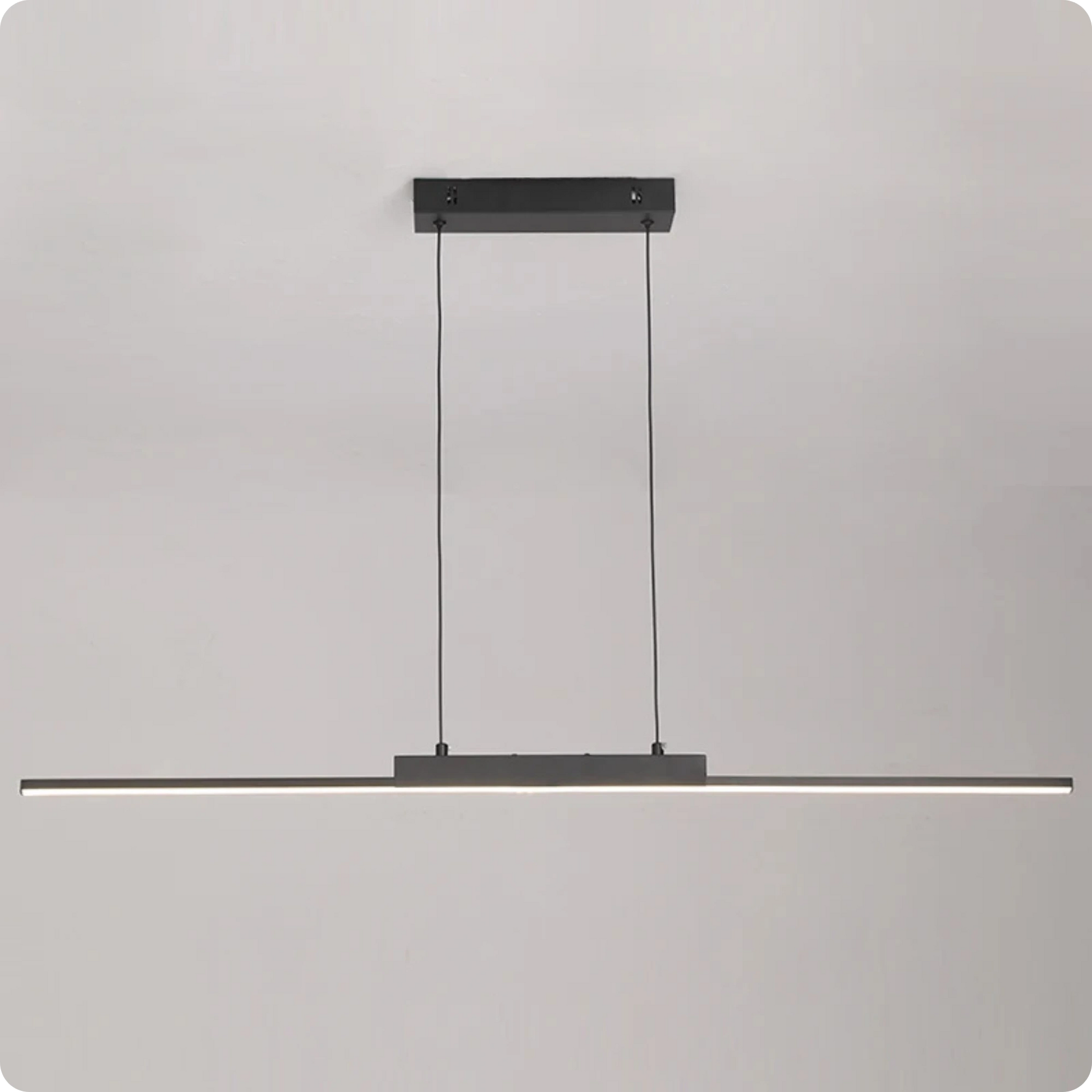 Plafonnier Allongé Noir Aluminium LED Intérieur Moderne 26W - PlafonnierDeco