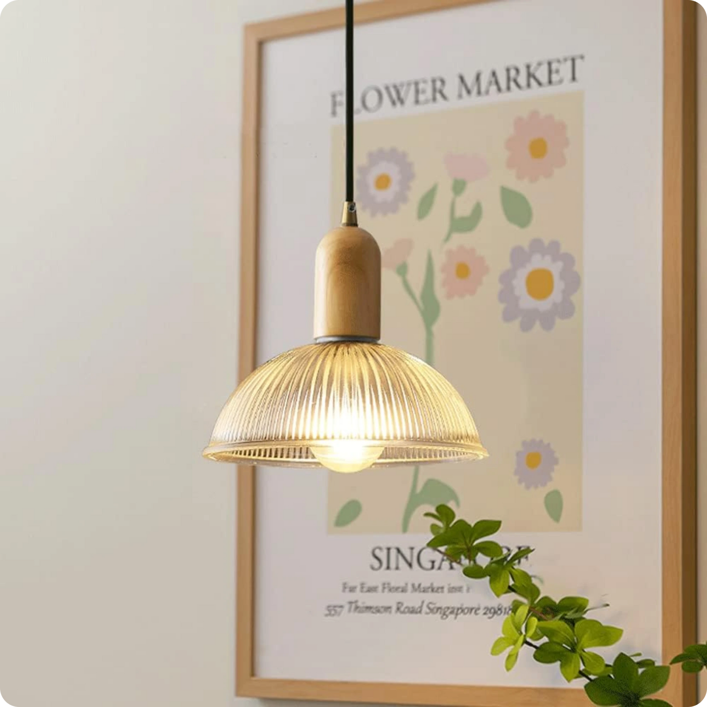 Plafonnier Suspension Design – Verre Métal Effet Scandinave - PlafonnierDeco