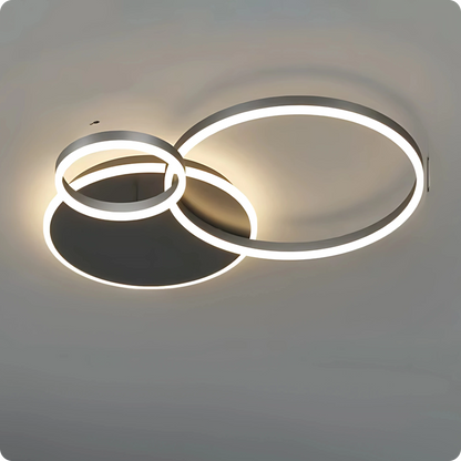 Plafonnier Design à Anneaux Circulaires Multiples | Semi-encastré - PlafonnierDeco