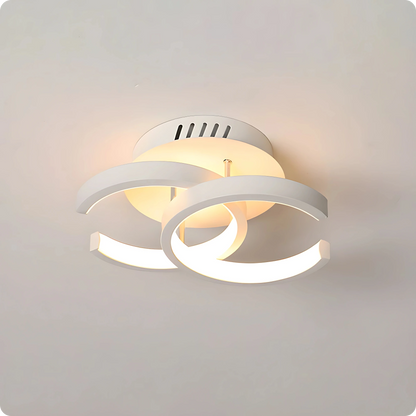 Plafonnier LED Moderne Fer Acrylique - Style Double C - PlafonnierDeco