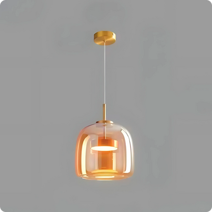 Plafonnier Suspension Design Verre Fumé LED à Intensité Réglable - PlafonnierDeco