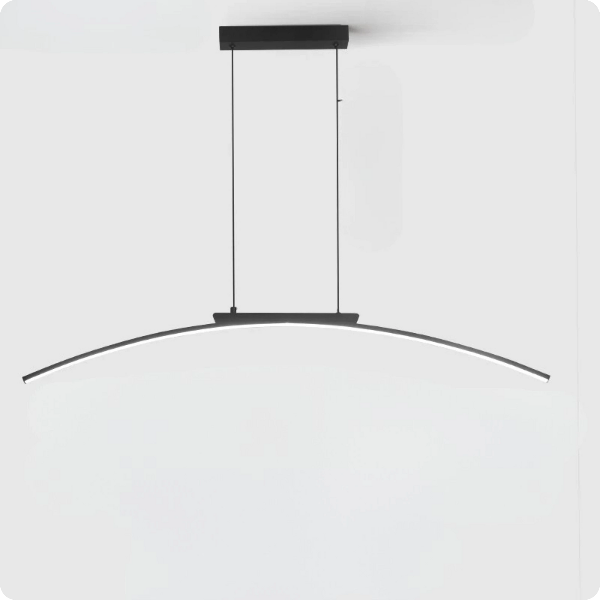 Plafonnier Moderne Arc Courbé en Fer Forgé LED - PlafonnierDeco