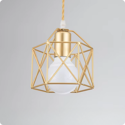 Plafonnier Style Suspension E27 Cage Minimaliste - PlafonnierDeco