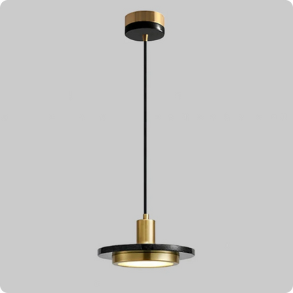 Suspension Moderne en Marbre LED Lumière Chaude 12W - PlafonnierDeco
