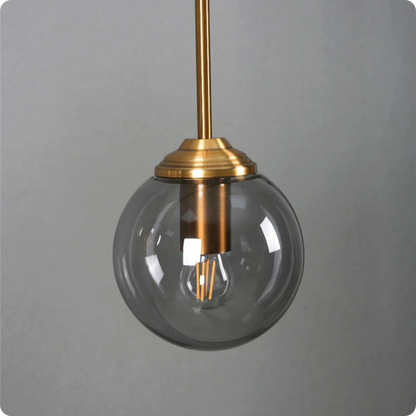 Plafonnier Boule Gris Fumé - Suspension Moderne Style Nordique - PlafonnierDeco