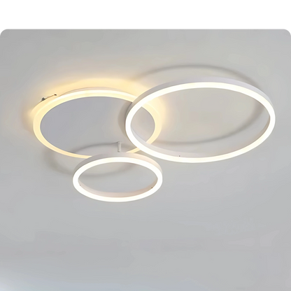 Plafonnier Design à Anneaux Circulaires Multiples | Semi-encastré - PlafonnierDeco