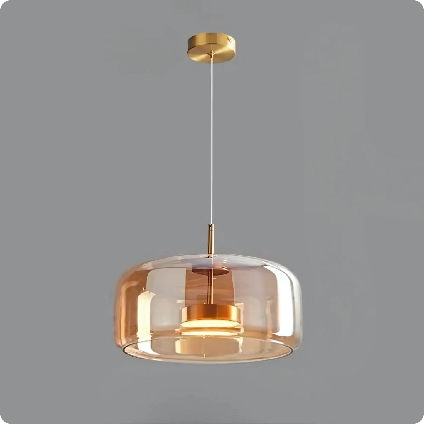 Plafonnier Verre Fumé Suspendu LED pour Ambiance Moderne - PlafonnierDeco