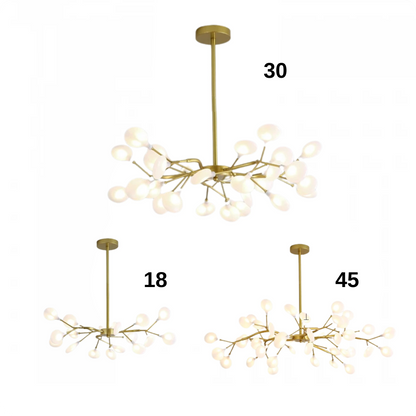 Plafonnier design contemporain avec têtes de fleurs LED - PlafonnierDeco
