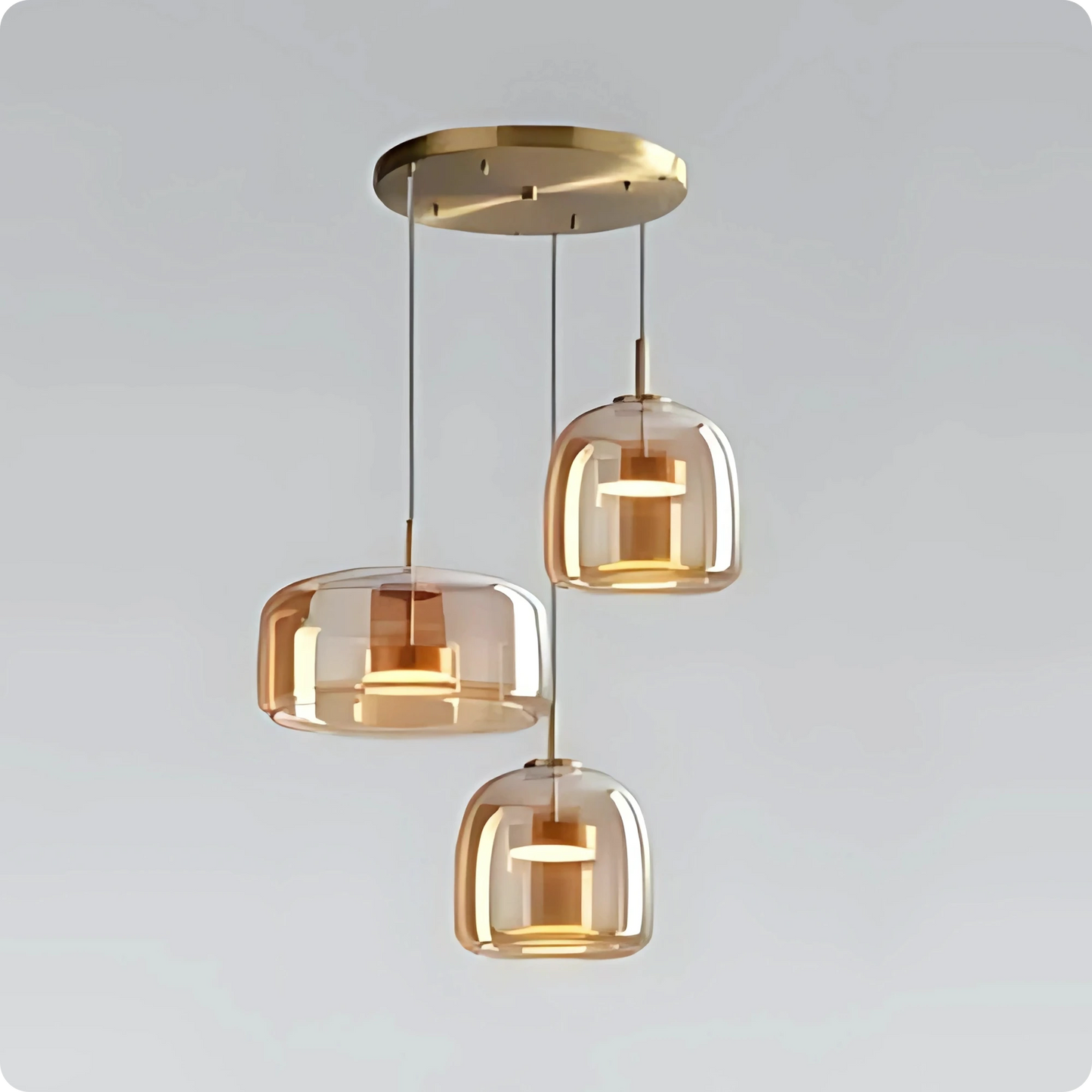 Plafonnier Verre Fumé Suspendu LED pour Ambiance Moderne - PlafonnierDeco