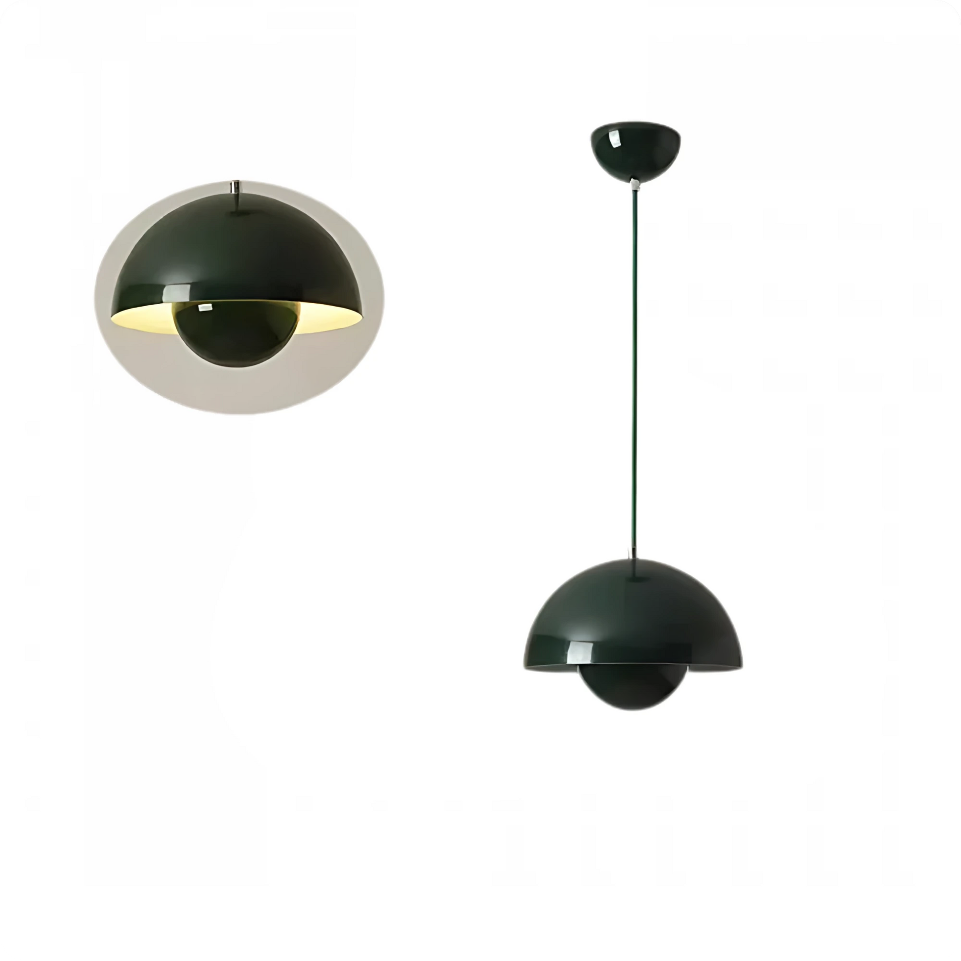 Plafonnier LED Suspendu Style Bourgeon en Métal Peint Multicolore - PlafonnierDeco