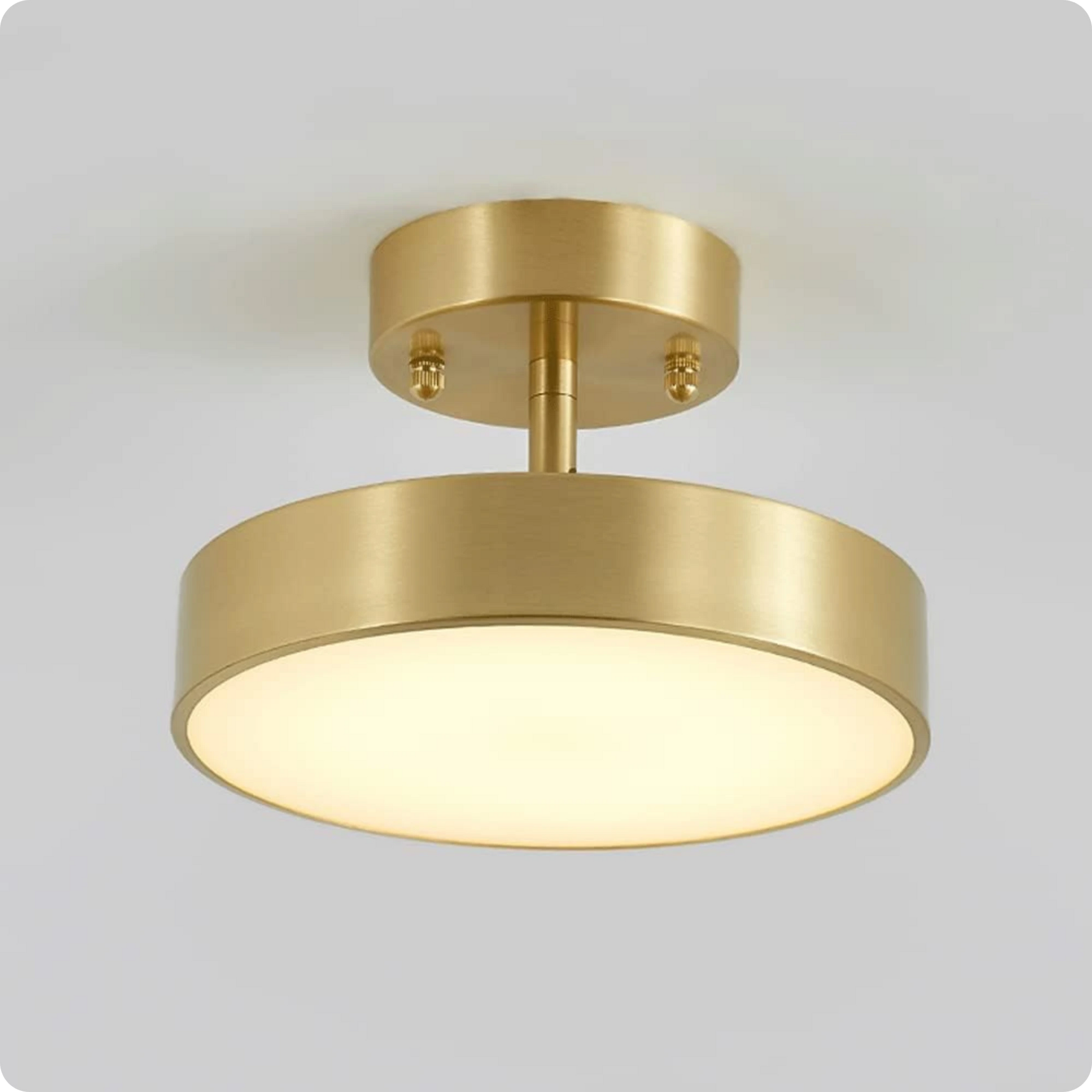 Plafonnier moderne cuivre brossé LED – Lumière chaleureuse et orientable - PlafonnierDeco