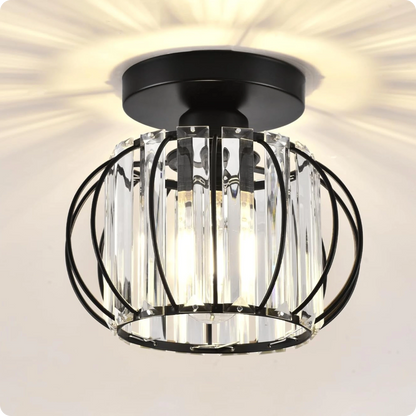 Plafonnier Métal et Verre au Look Contemporain pour Éclairage Accueillant - PlafonnierDeco