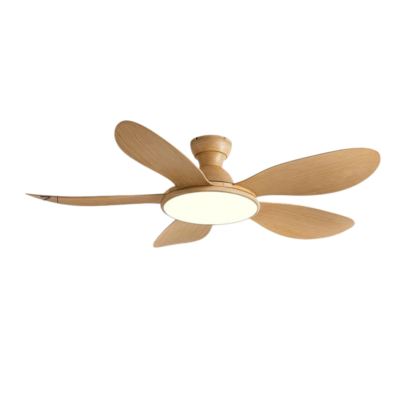 Plafonnier Ventilateur Moderne 5 Pales ABS LED 3 Couleurs Télécommande - PlafonnierDeco