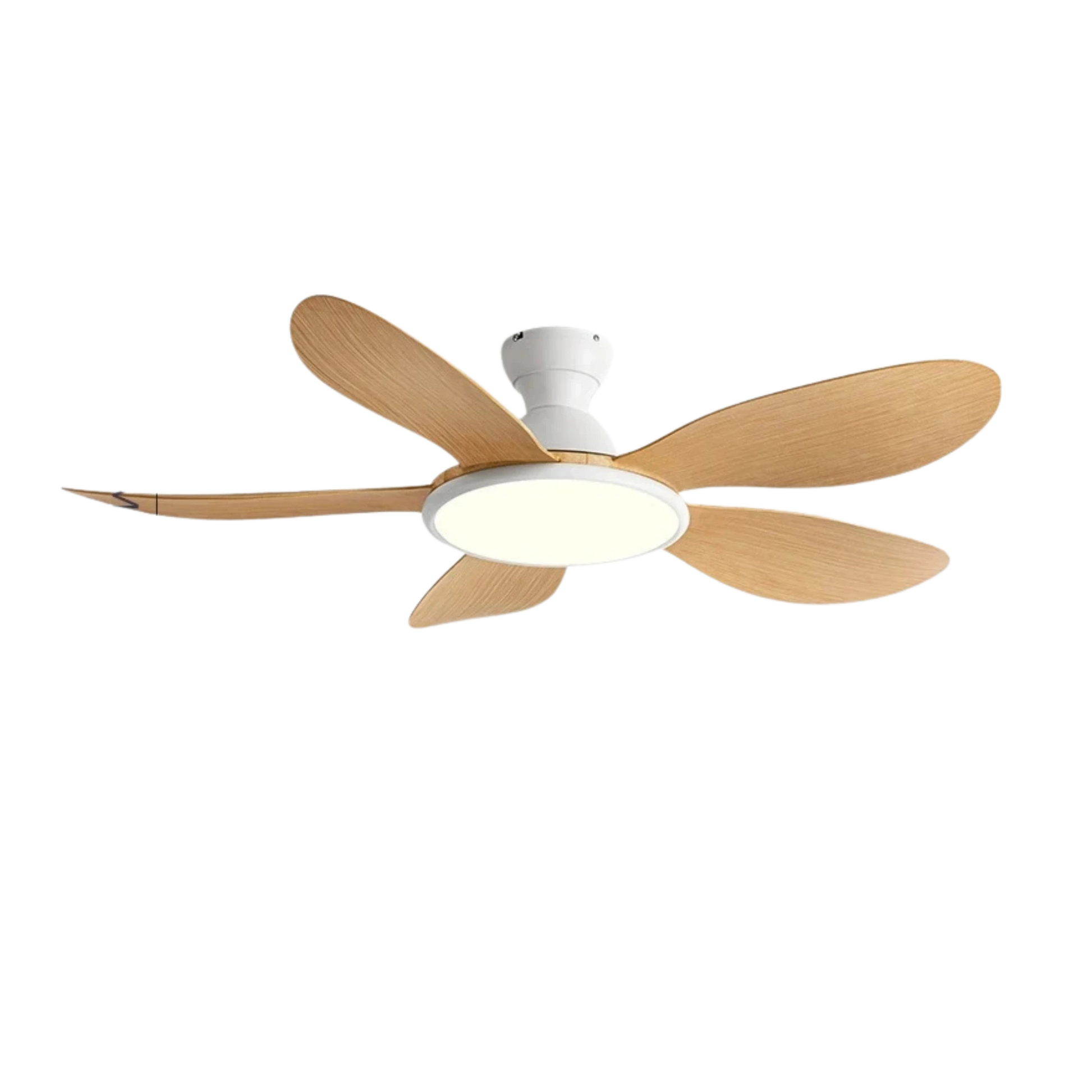 Plafonnier Ventilateur Moderne 5 Pales ABS LED 3 Couleurs Télécommande - PlafonnierDeco