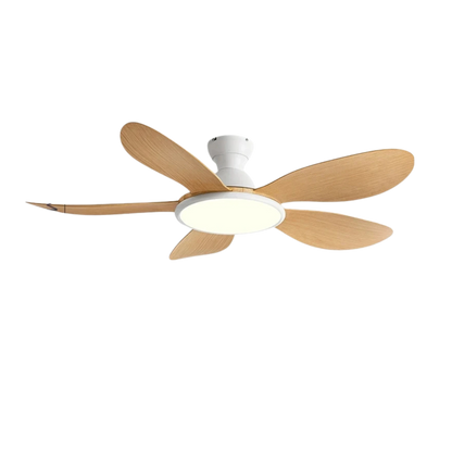Plafonnier Ventilateur Moderne 5 Pales ABS LED 3 Couleurs Télécommande - PlafonnierDeco