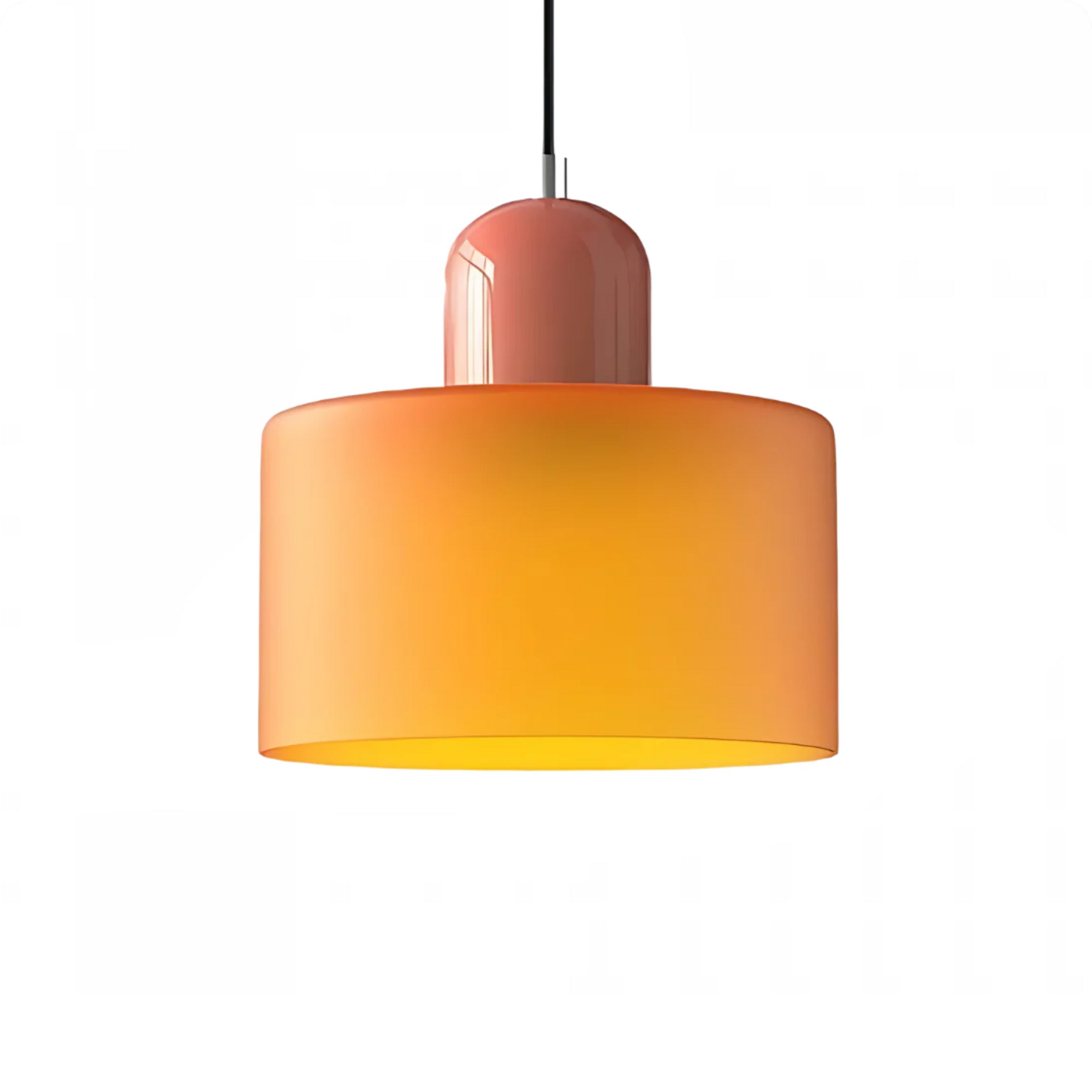 Plafonnier Design Verre Vert Fumé en Suspension Longue LED E27 - PlafonnierDeco